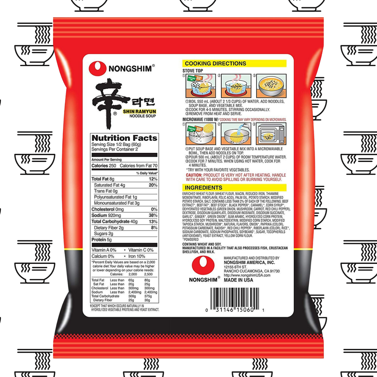 Nongshim Shin Ramyun Spicy Noodle Soup